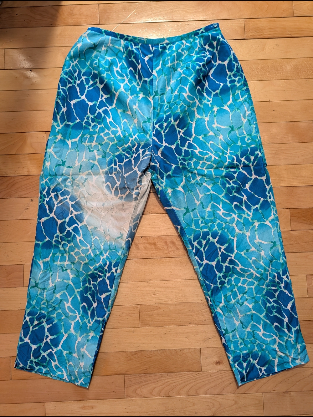 Vtg Piano Silk Pants